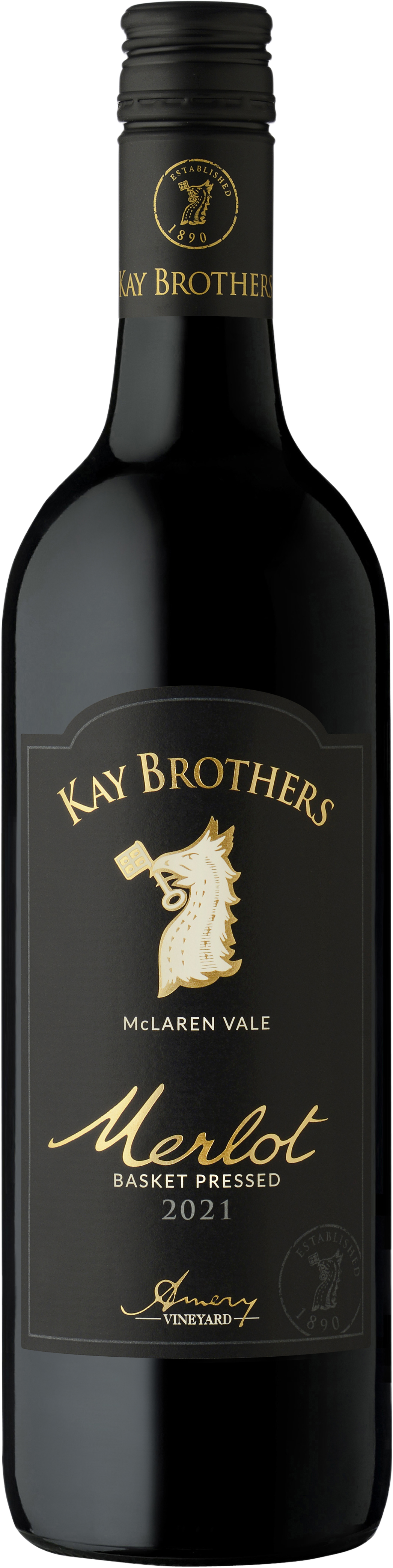 Kay Brothers Basket Pressed McLaren Vale Merlot 2021